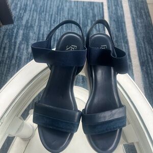 Franco Sarto Blue Sandals Minimalist Design